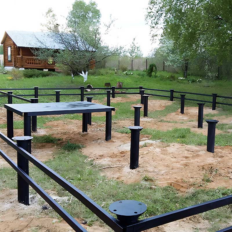 Фундамент для дома на винтовых сваях